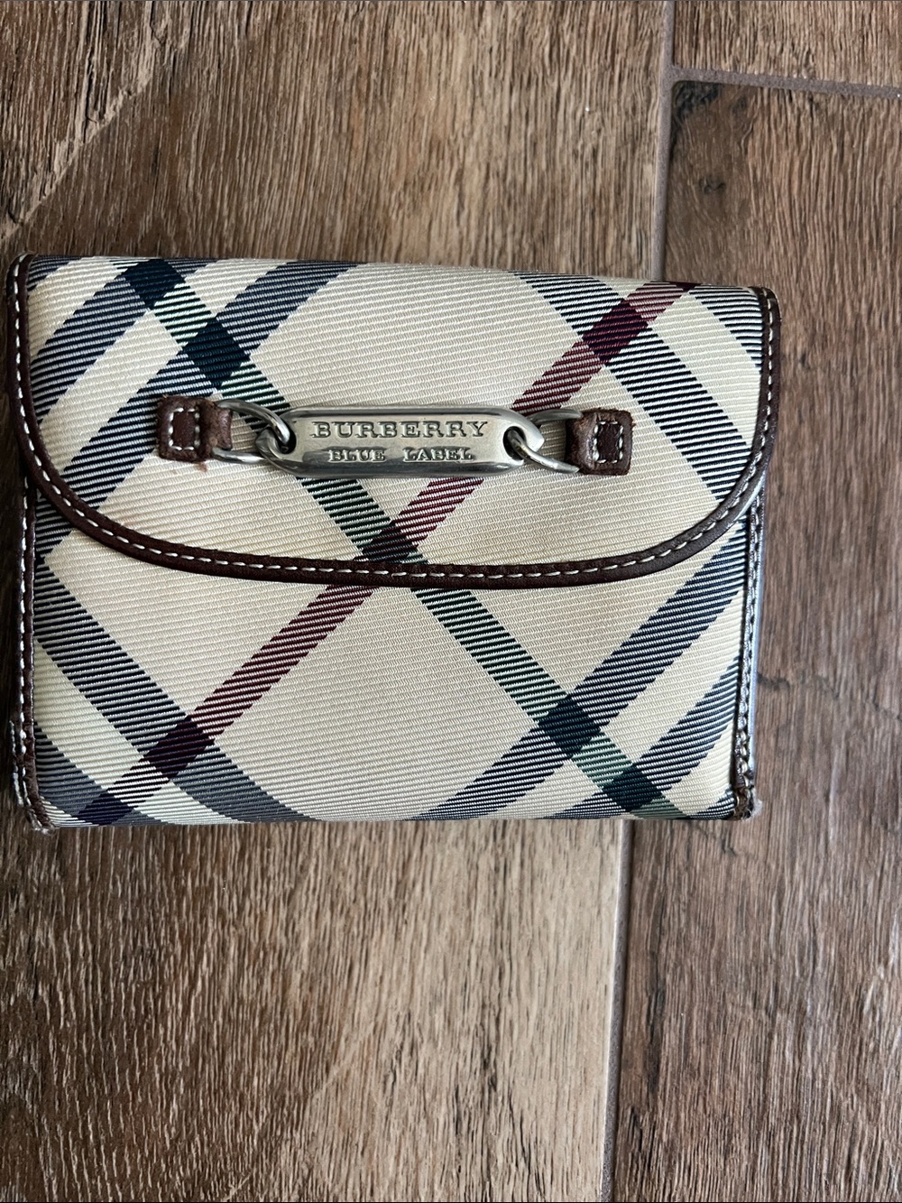 Burberry Blue Label Nova Check Tri-Fold Compact Wallet